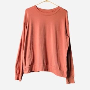 Lou & Grey Coral Terracotta Pullover Crewneck Sweatshirt